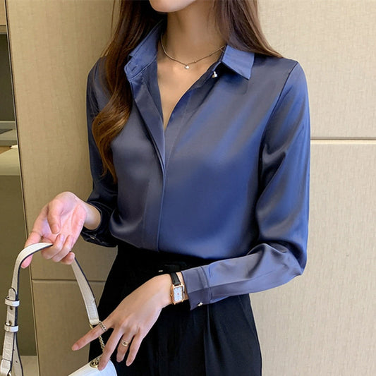 Julia's Business and Pleasure Satin Blouse