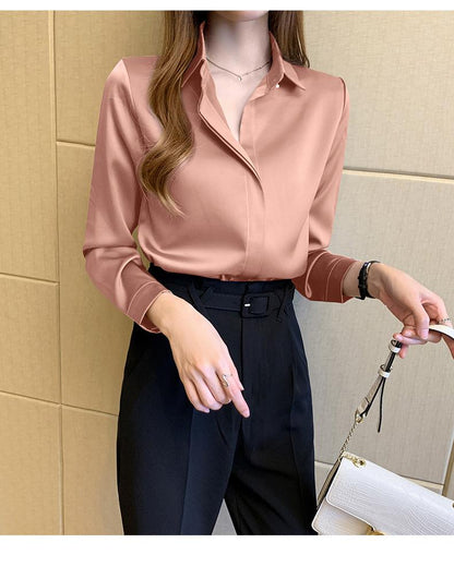 Julia's Business and Pleasure Satin Blouse