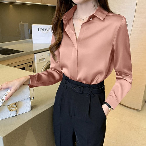 Julia's Business and Pleasure Satin Blouse