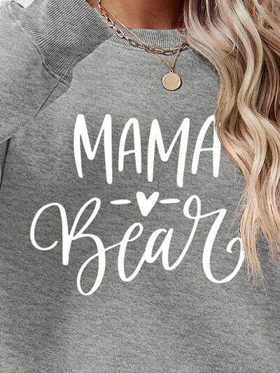 Letter Graphic Round Neck Long Sleeve Sweatshirt