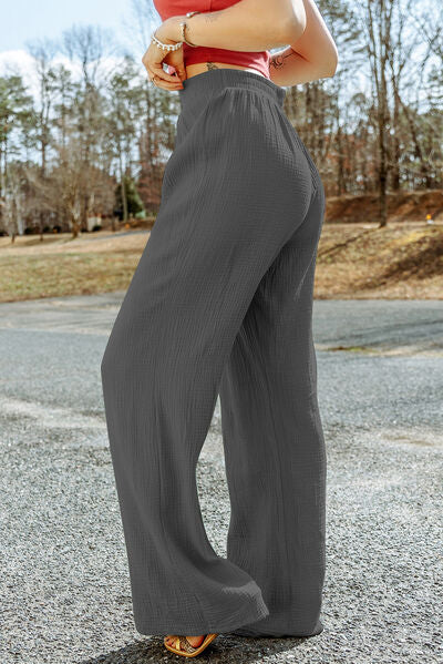 Tied Wide Leg Long Pants